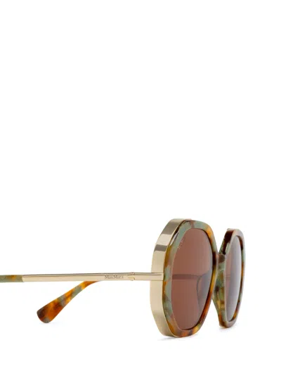 Max Mara Irregular Frame Sunglasses In Brown