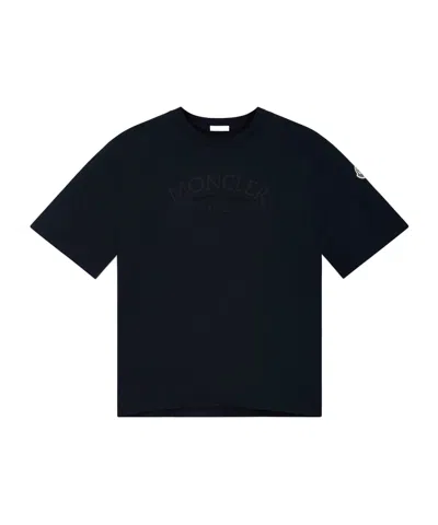 Moncler Crew Neck T-shirt In Blue