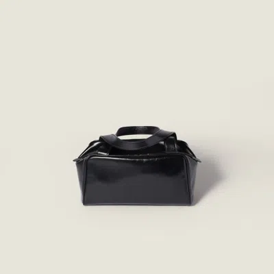 Miu Miu Leather Top-handle Bag In Black