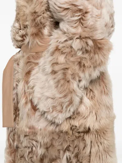 Yves Salomon Coats Brown In Brown