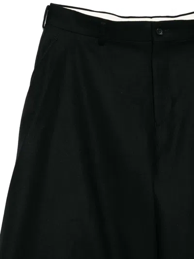 Comme Des Garçons Bermuda Shorts With Pleated Design And Pockets In Black