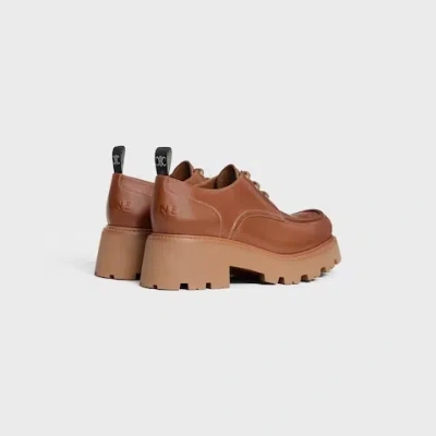 Celine Women Leather Brogues In Brown