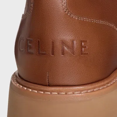 Celine Women Leather Brogues In Brown