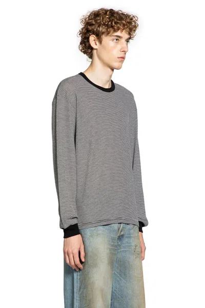 Ssstein Fine Wool Oversized Long Sleeve Tee Stripe In Multi