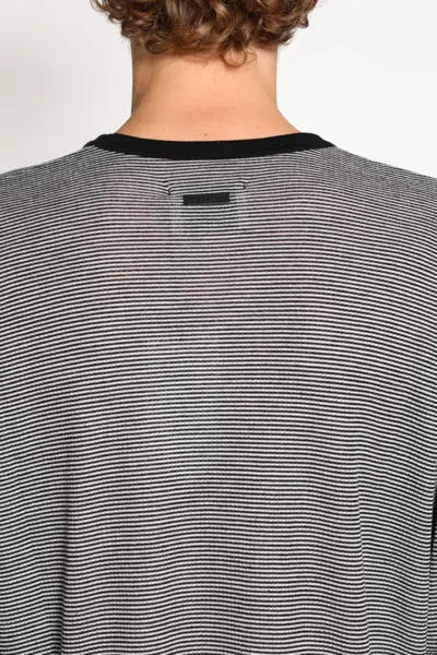 Ssstein Fine Wool Oversized Long Sleeve Tee Stripe In Multi