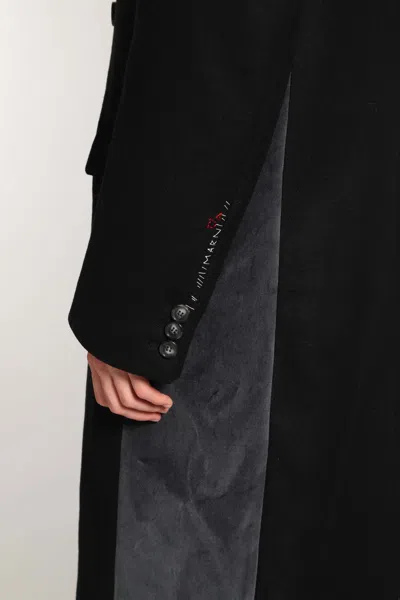 Marni Wool Felt Coat With Fur Trim In Black
