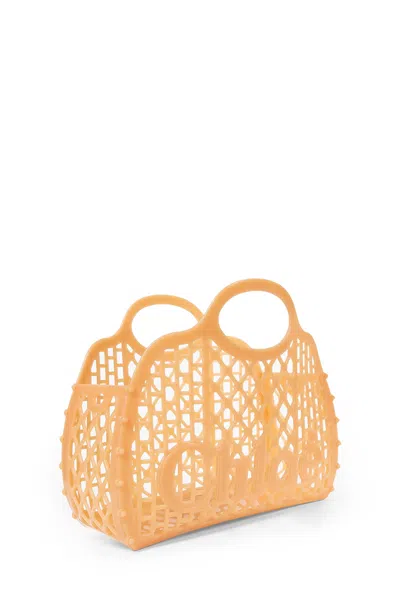 Chloé Cage Leather-trimmed Studded Rubber Shoulder Bag