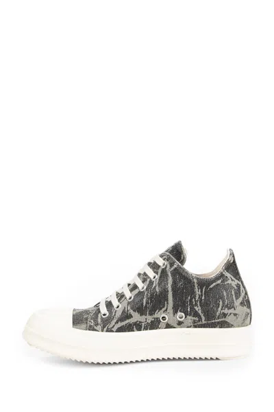 Rick Owens Drkshdw Low Sneaks In Cotton Canvas In Multi