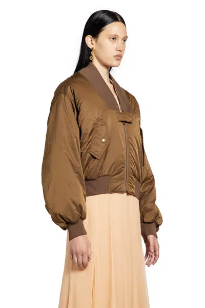 Chloé Zip-up Cropped Bomber Jacket In Multi