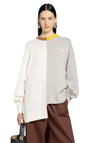 Loewe Asymmetric Sweater In Wool In Gray