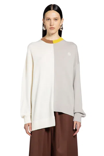 Loewe Asymmetric Sweater In Wool In Gray