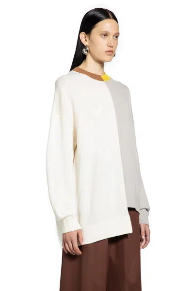 Loewe Asymmetric Sweater In Wool In Gray