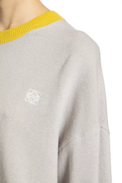 Loewe Asymmetric Sweater In Wool In Gray