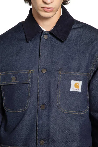 Carhartt Casual Jacket With Long Sleeves And Pockets In Blue