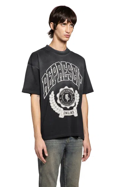 Represent Legacy Crest Cotton T-shirt With Distressed Effect In Black