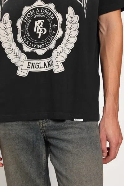 Represent Legacy Crest Cotton T-shirt With Distressed Effect In Black