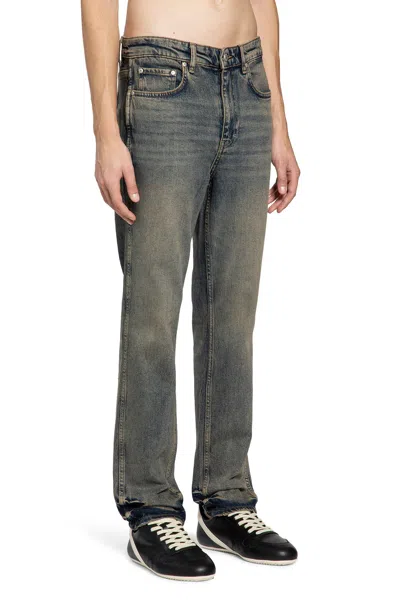 Represent R2 Embroidered Washed Jeans In Blue