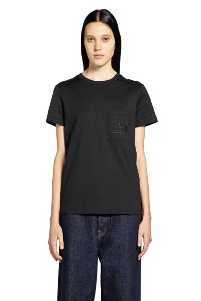 Max Mara Logo T-shirt In Black