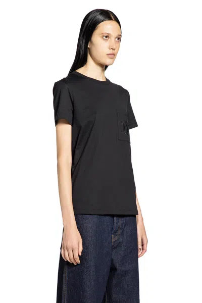 Max Mara Logo T-shirt In Black