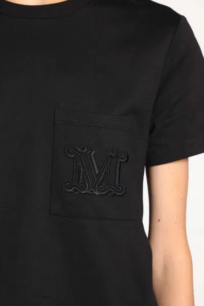 Max Mara Logo T-shirt In Black