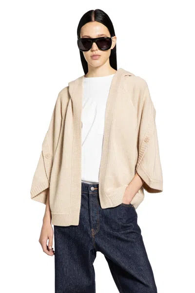 Max Mara Hooded Cardigan In Neutral