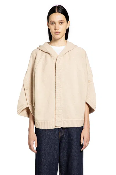 Max Mara Hooded Cardigan In Neutral