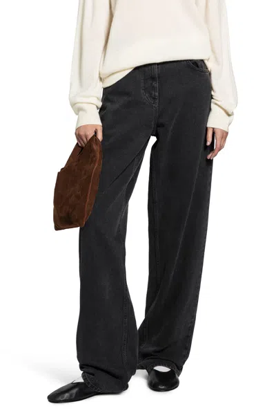 The Row Five-pocket Denim Trousers Featuring Belt Loops In Black