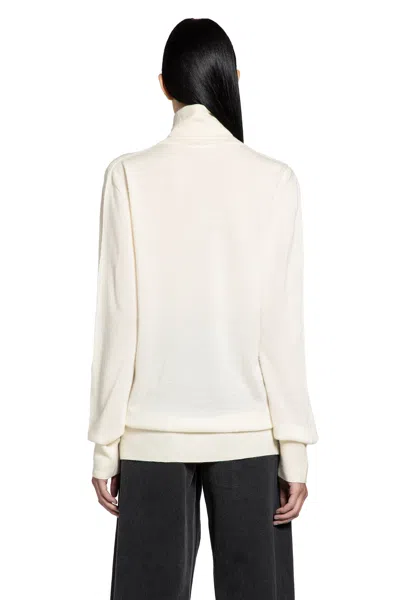 The Row Diye Silk-cotton Turtleneck Sweater In Porcelain