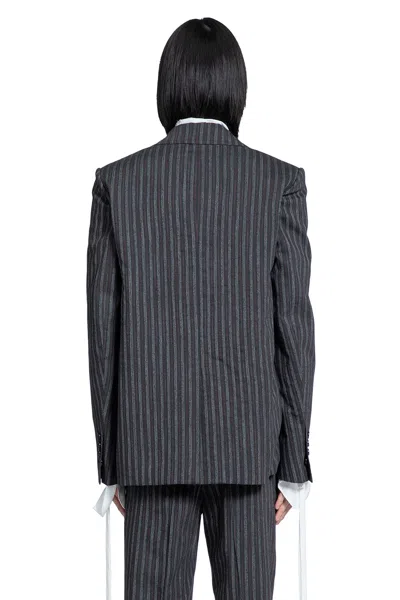 Ann Demeulemeester Aksel Tailored Blazr In Pistriped Visocse In Multi