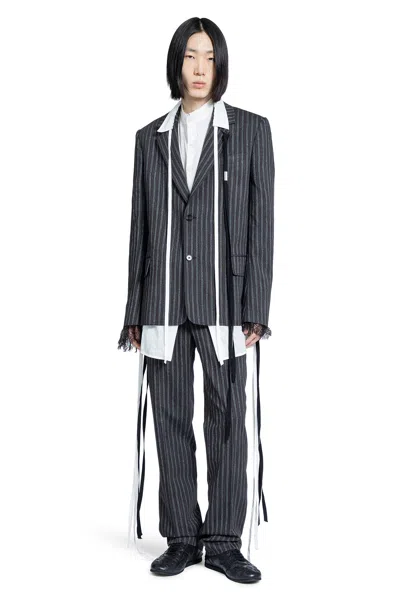 Ann Demeulemeester Aksel Tailored Blazr In Pistriped Visocse In Multi