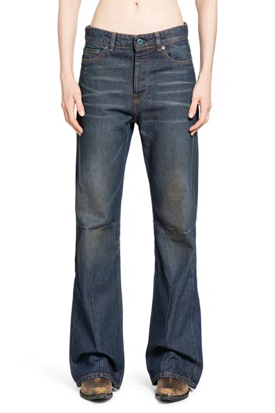 Our Legacy Moto Cut Jeans In Blue