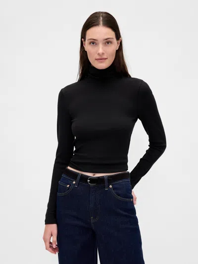 Gap Modern Rib Turtleneck In Black