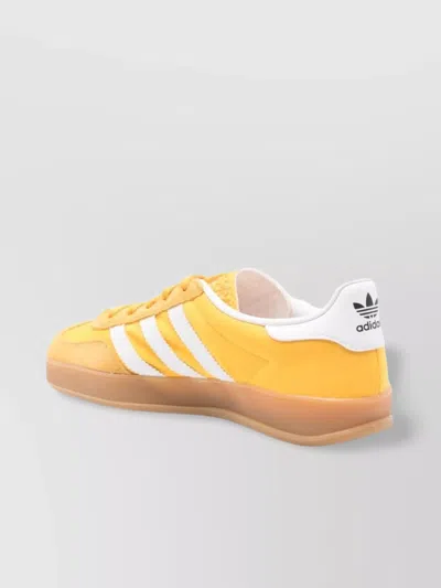 Adidas Originals Panelled Logo Sneakers Branded Heel In Yellow