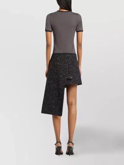 Courrèges Courregès Heritage Contrast T-shirt In Gray