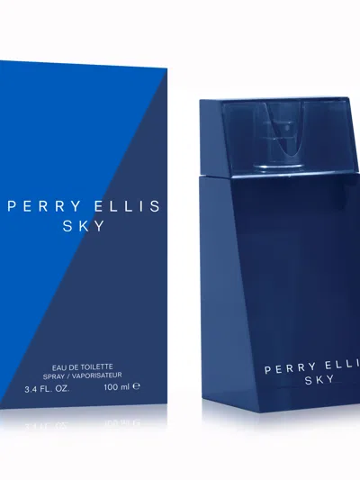 Perry Ellis Men's Sky Eau De Toilette 3.4 oz In Blue