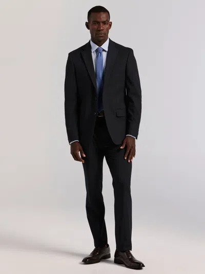 Perry Ellis Men's Slim Fit Double Breasted Tech Solid Suit Jacket In Black