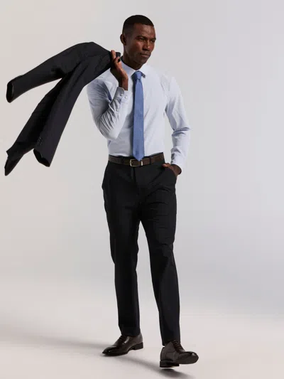 Perry Ellis Men's Slim Fit Double Breasted Tech Solid Suit Jacket In Black