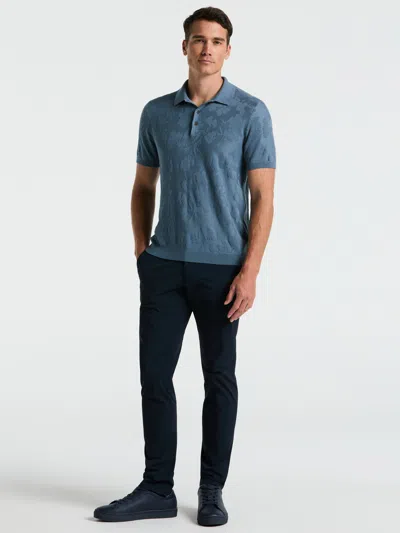 Perry Ellis Men's Jacquard Floral Polo Sweater In Black