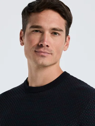 Perry Ellis Men's Space Dye Texture Crew Neck Sweater In Blue