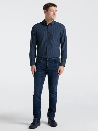 Perry Ellis Men's Slim Fit Geometric Print Shirt In Blue