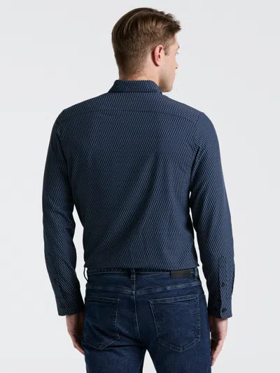 Perry Ellis Men's Slim Fit Geometric Print Shirt In Blue