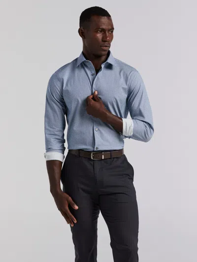 Perry Ellis Men's Tile Geo Print Cotton Shirt In Blue