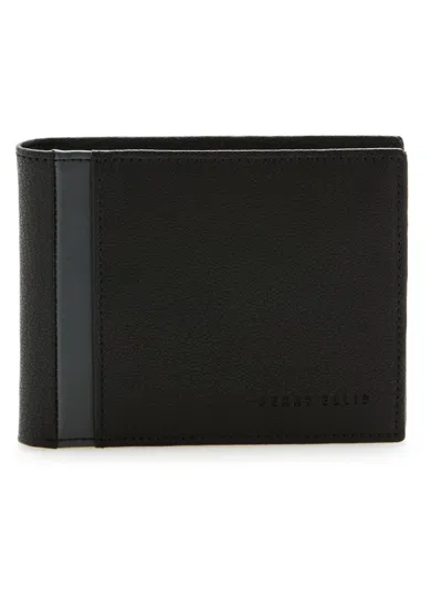 Perry Ellis Portfolio Men's Contrast Bifold Wallet In Black
