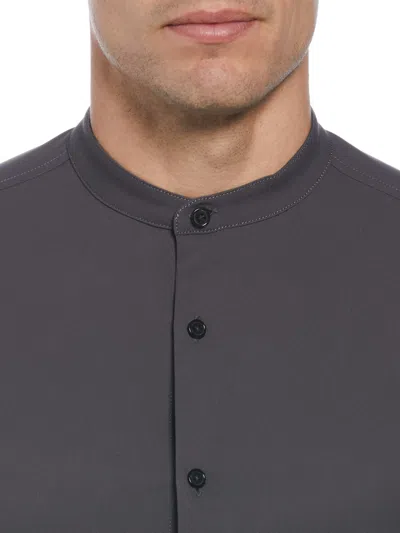 Perry Ellis Men's Untucked Total Stretch Slim Fit Banded Collar Shirt In Multi