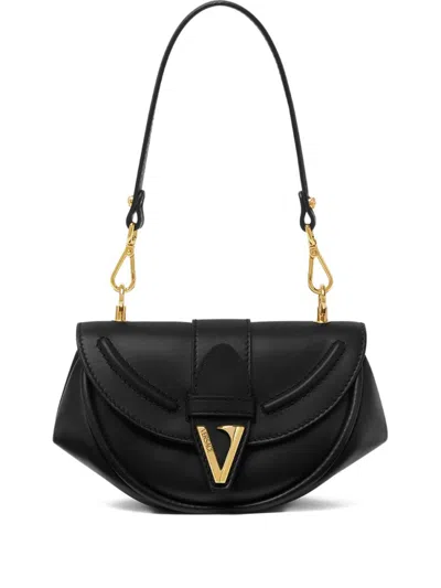 Versace Virtus Small Shoulder Bag In Black