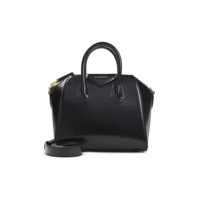Givenchy Mini Antigona Bag In Box Leather In Black