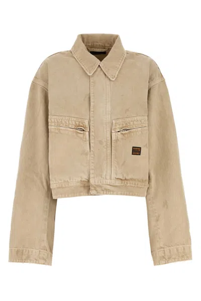 Balenciaga Women Workwear Crop Jacket In Neutral