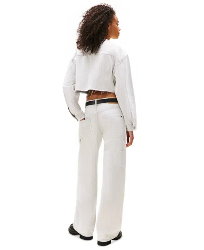 Tommy Jeans Denim Cropped Jacket In White