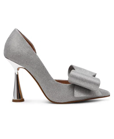 Betsey Johnson Women's Kyliee Embellished Bow Pumps In Gray