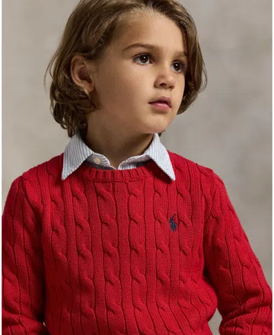 Polo Ralph Lauren Ralph Lauren Cable-knit Cotton Sweater In Red